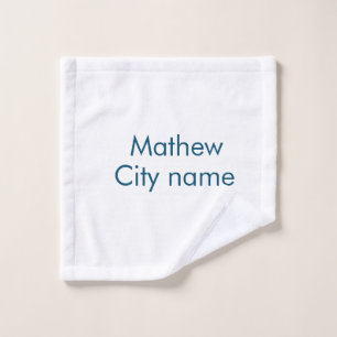 simple initial letter monogram add your name lett wash cloth