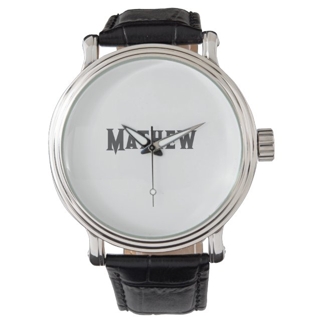 simple initial letter monogram add your name lett  watch (Front)
