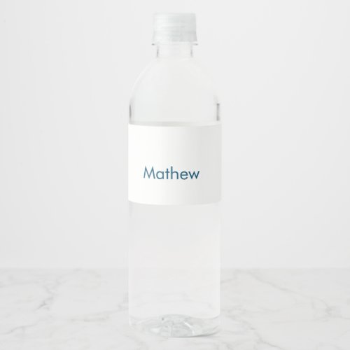simple initial letter monogram add your name lett  water bottle label