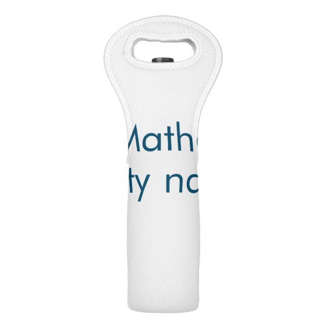 simple initial letter monogram add your name lett  wine bag (Front)