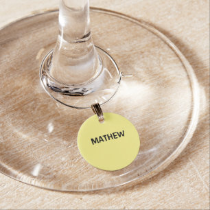 simple initial letter monogram add your name lett wine charm