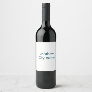 simple initial letter monogram add your name lett wine label