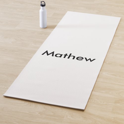 simple initial letter monogram add your name lett  yoga mat