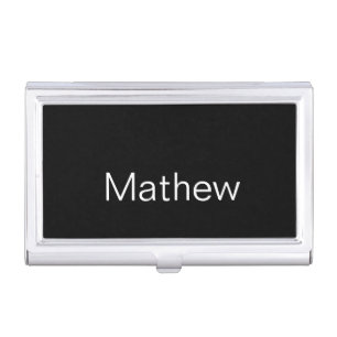 simple initial letter monogram add your name lette business card case