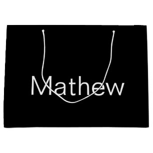 simple initial letter monogram add your name lette large gift bag