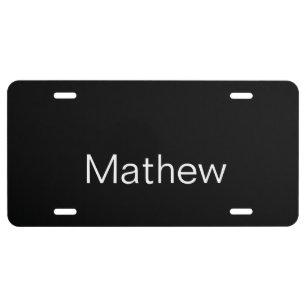 simple initial letter monogram add your name lette license plate