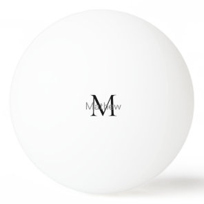 simple initial letter monogram add your name lette ping pong ball