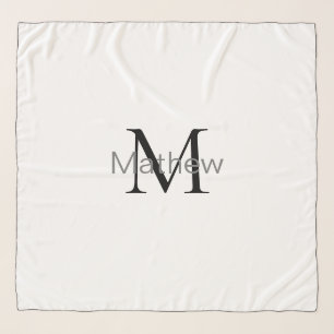 simple initial letter monogram add your name lette scarf