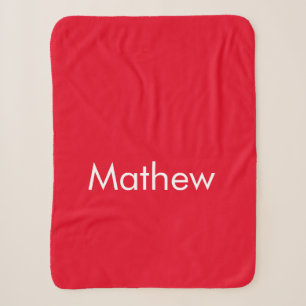 simple initial letter monogram add your name lette sherpa blanket