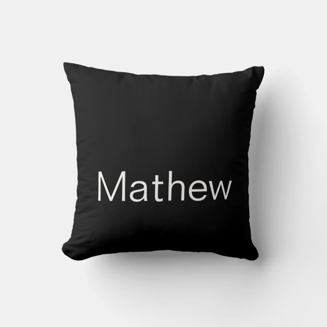 simple initial letter monogram add your name lette throw pillow (Front)