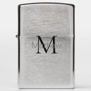 simple initial letter monogram add your name lette zippo lighter