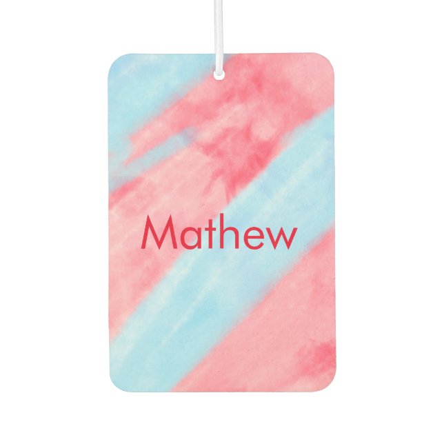 simple initial letter monogram add your name red b air freshener (Front)