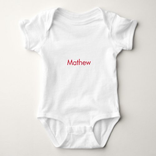 simple initial letter monogram add your name red b baby bodysuit