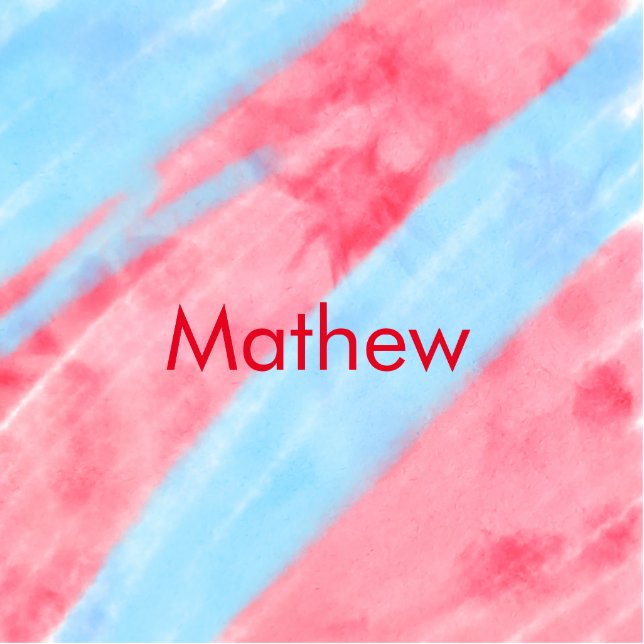 simple initial letter monogram add your name red b cutout (Front)