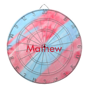 simple initial letter monogram add your name red b dart board