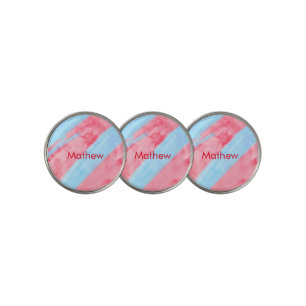 simple initial letter monogram add your name red b golf ball marker