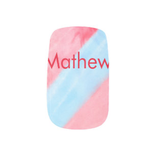 simple initial letter monogram add your name red b minx nail art