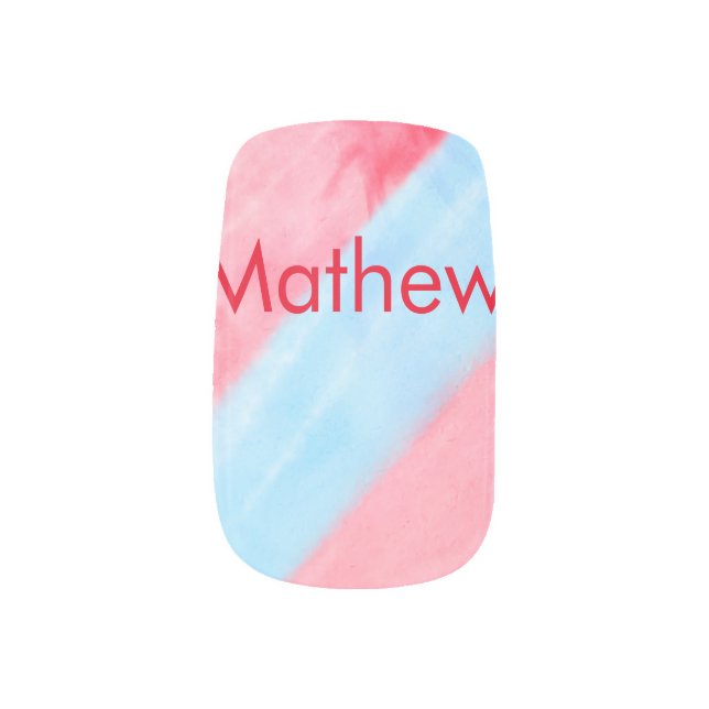 simple initial letter monogram add your name red b minx nail art (Left Thumb)