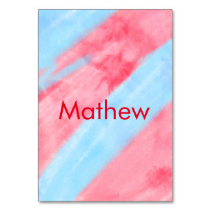 simple initial letter monogram add your name red b table number