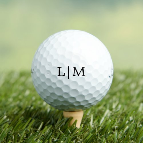 Simple Initial Monogram Personalized Golf Balls