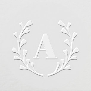 Simple Initial Wreath Paper Embosser