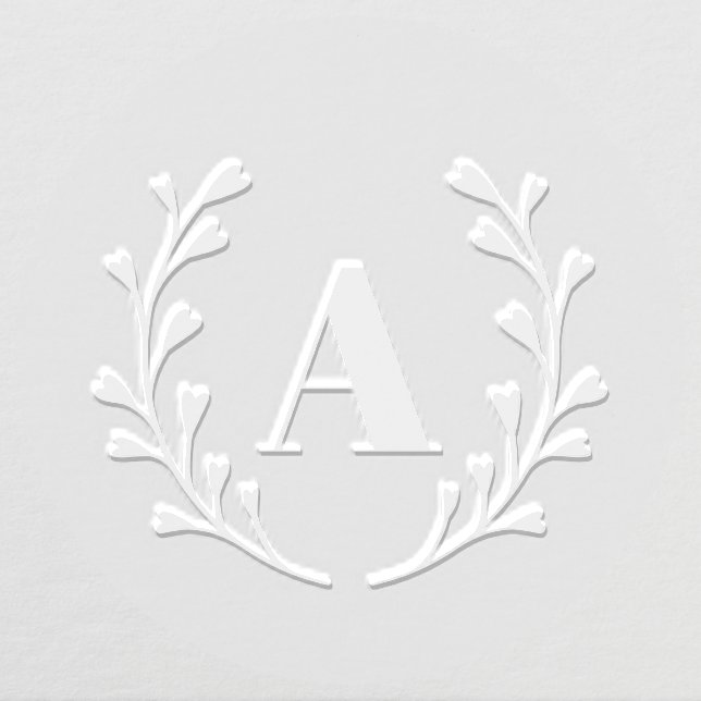 Simple Initial Wreath Paper Embosser (Design)