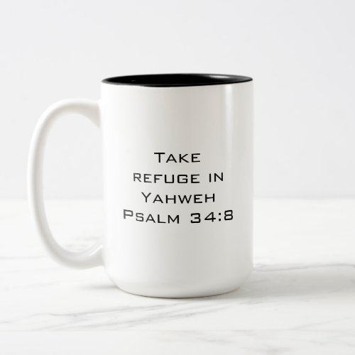 Simple Inspirational Christian Psalm Bible Verse Two_Tone Coffee Mug