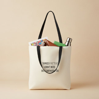 Simple inspirational motivational typography Tote Bag