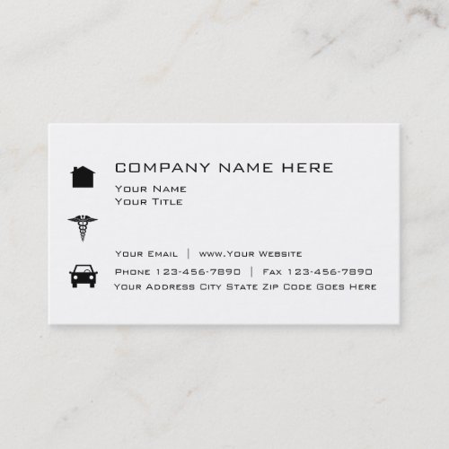 Simple Insurance Broker Business Card