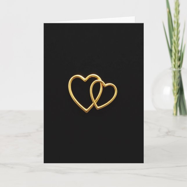 Simple Interlocking Hearts Card (Front)
