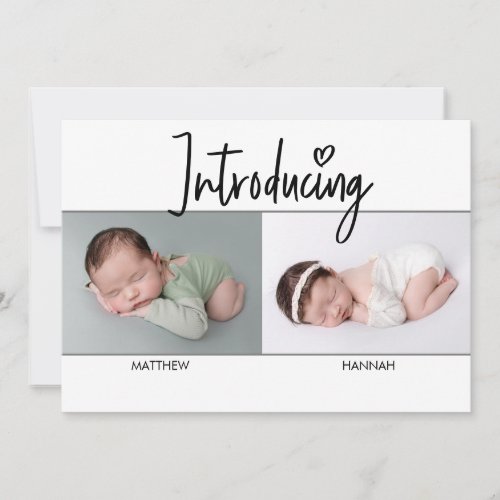 Simple Introducing Script Twins boy and Girl 
