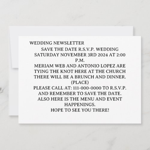SIMPLE Invitation Postcard