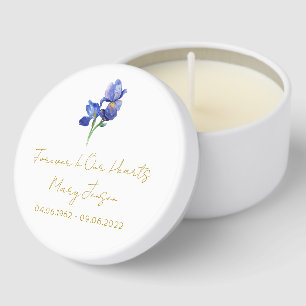 Simple Iris Funeral Mini Candle Favors