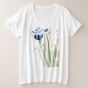 SIMPLE IRIS JAPANESE WOODBLOCK PRINT T-Shirt