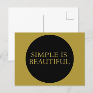 simple is beautiful holiday postcard