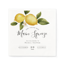 Simple Italia Lemon Calligraphy Bridal Shower