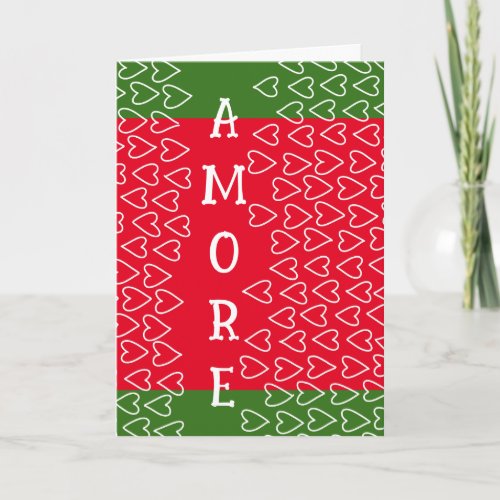 Simple Italian Valentine  Holiday Card