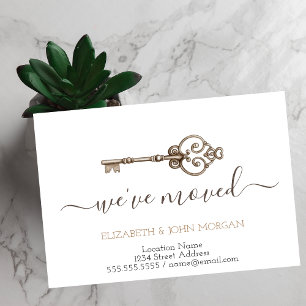Simple I've Moved Key New Address Announcement Postcard