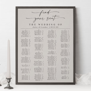 Please Find Your Seat Wedding Seating Chart Sign – Celebrating Together