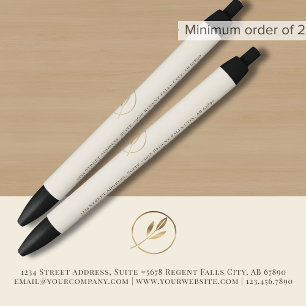 Simple Ivory Business Logo Pen