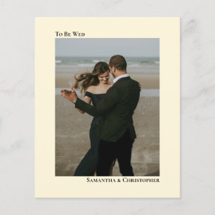 Simple Ivory Cream BUDGET Wedding Photo Invitation
