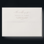 Simple Ivory Minimalist A7 5x7 Wedding Envelope<br><div class="desc">Design features an handwritten font and modern minimalist design. Designed to coordinate with for the «Natural Glam» Wedding Invitation Collection. To change details, click «Personalize». To move the text or change the size, font, or color, click «Click to customize further» It. View the collection link on this page to see...</div>