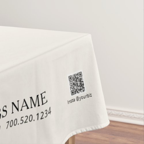 Simple Ivory Off White Company Logo Craft Show  Tablecloth