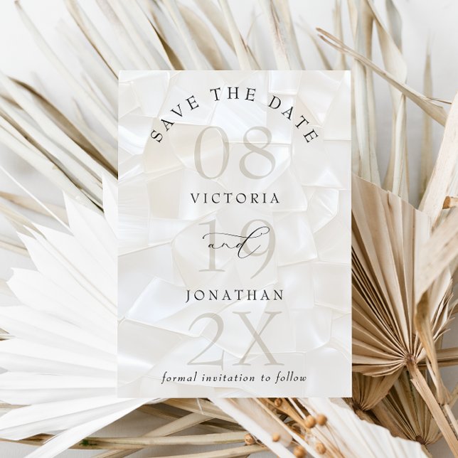 Simple Ivory Wedding Photo Save The Date (Creator Uploaded)