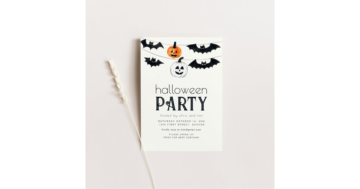 Simple Jack o Lantern Halloween Party Invitation | Zazzle