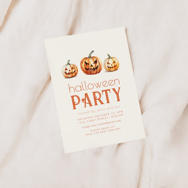 Simple Jack o Lantern Halloween Party Invitation (Creator Uploaded)