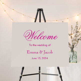 simple japanese cherry blossom color welcome signs