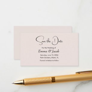 simple japanese cherry blossom save the date card