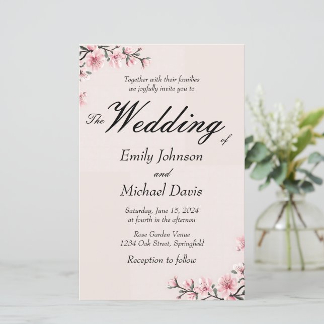 simple japanese cherry blossom wedding (Standing Front)