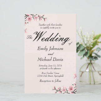 simple japanese cherry blossom wedding